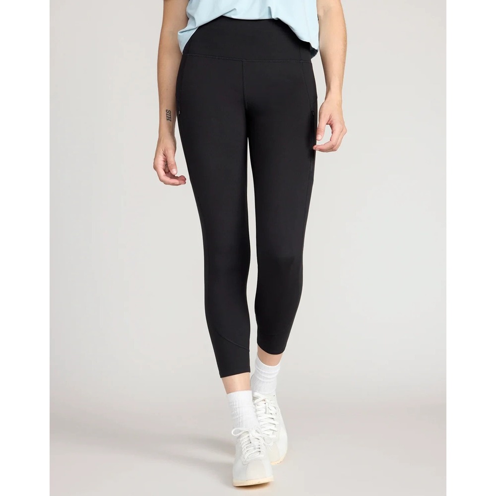 Mondetta Women's Reflective Crop Leggings Small Black Activewear NWT